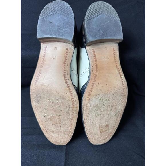 British Isles Collection Men's Brogue Shoes Black White Leather Size 7.5 - Picture 7 of 8